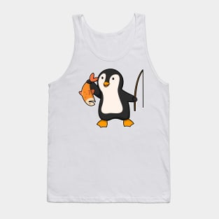 Penguin as Angler with Fish Tank Top